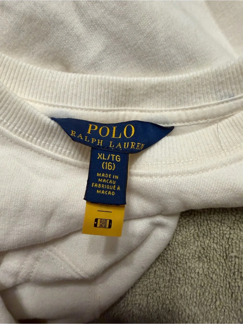 Ralph Lauren girls White Polo Bear Fleece Dress